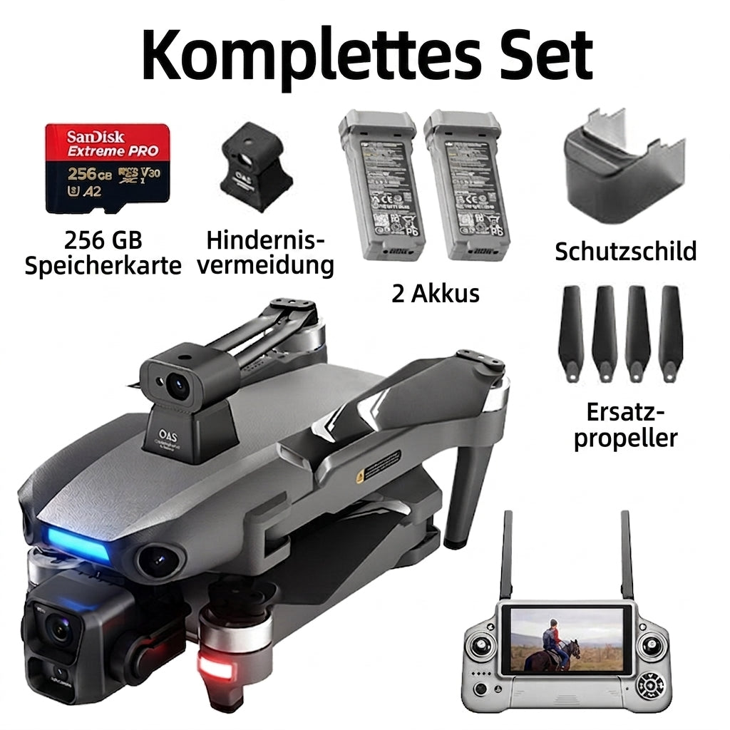 Profi-Wärmebilddrohne mit 4K-Kamera, Infrarot & GPS, für Jagd, Sicherheit und Industrie